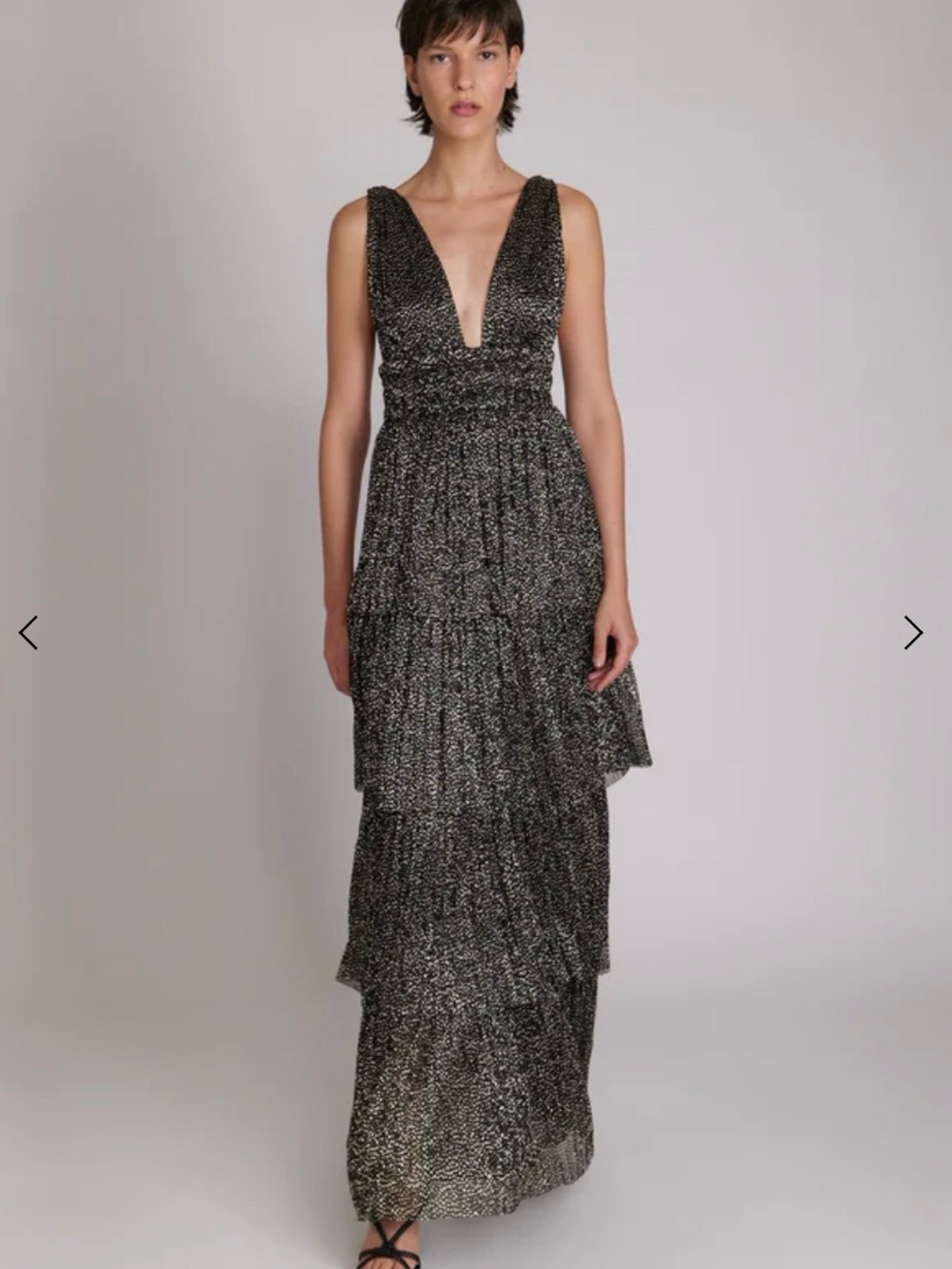 Sabina Musayev Black & White Maxi Dress